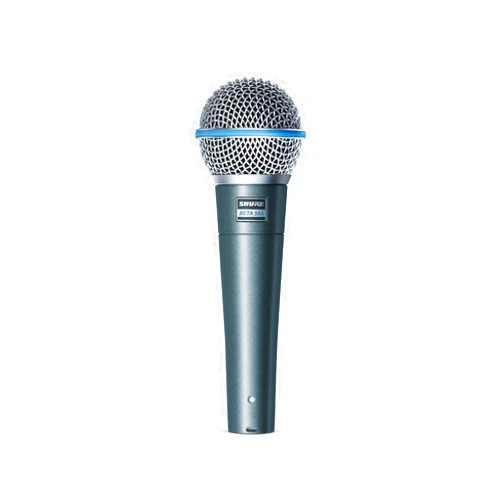 Shure BETA 58A Vocal Microphone - Single Element Supercardioid Dynamic Mic for Stage and Studio, Includes A25D Adjustable Stand Adapter, 5/8” to 3/8” (Euro) Thread Adapter and Storage Bag