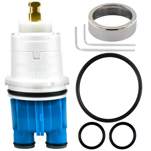BUWTIQ RP19804 Shower Cartridge for Delta Monitor 1300/1400 Series Shower Faucet Single Handle, Replacement Monitor Single Function Pressure Balance Cartridge, Including Shower Valve Bonnet Nut