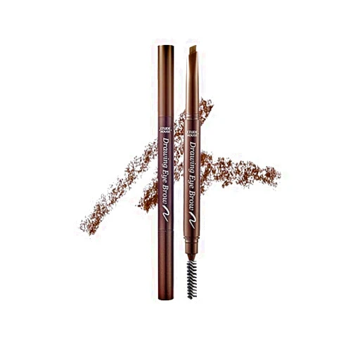 ETUDE Drawing Eye Brow 0.25g #1 Dark Brown | Long Lasting Eyebrow Pencil | Soft Textured Natural Daily Look Eyebrow Makeup