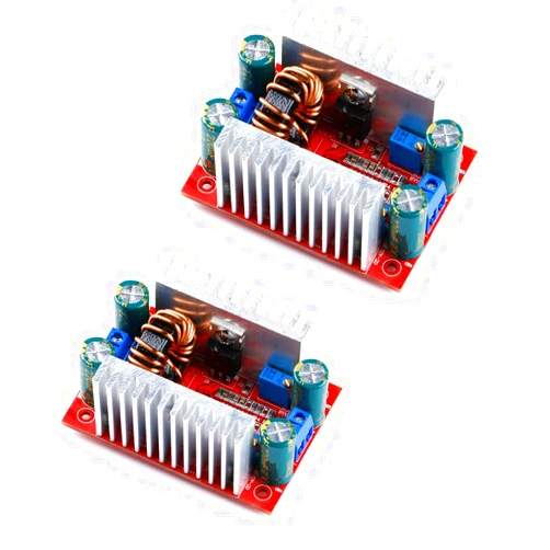 HiLetgo 2pcs 400W 15A DC Step up Boost Module Constant Current Power Supply Module 8.5-50V to 10-60V Adjustable Transformer Voltage Booster LED Drive Module