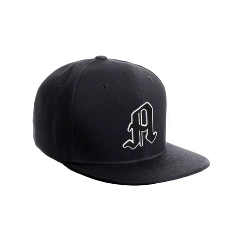 Daxton Classic Snapback Old English Alphabet A to Z Numbers Initials Flat Bill Visor Cap