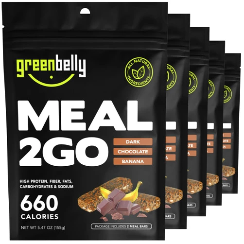 Greenbelly Backpacking Meals | All Natural Hiking Meal Bars | 650 Calories & High Protein | Dark Chocolate Banana, 5 Count