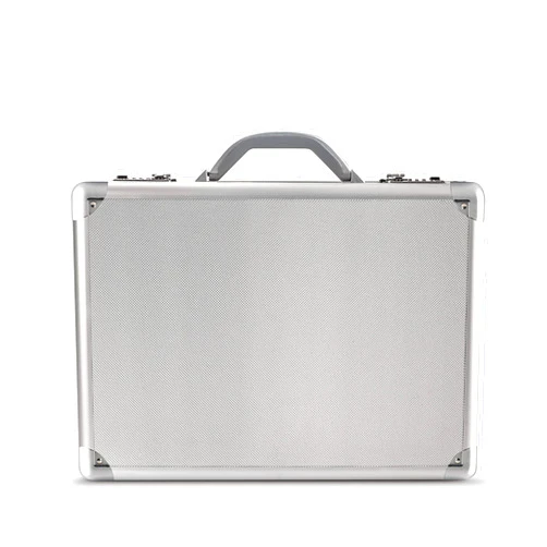Solo New York Fifth Avenue 17.3 Inch Aluminum Laptop Attaché Briefcase, Hard-sided with Combination Locks, Silver