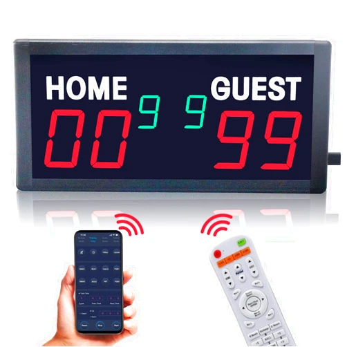 YZ 6 Digits Bluetooth Electronic Scoreboard, Digital Scoreboard with Remote, Cornhole Score Keeper Basketball Scoreboard for Indoor&Outdoor Game, Shuffleboard/Billiard/Volleyball