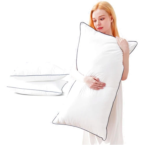 Cosybay Goose Feather and Down Bed Pillow, Premium Medium White Pillow Inserts for Sleeping, Luxury Bedding Pillows for Side and Back Sleepers, King Size, 20x36 Inches, 2 Pack