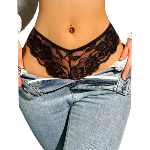 Avidlove Women Floral Lace Panties Sexy Hipster Underwear V-Shape Waistband Tangas