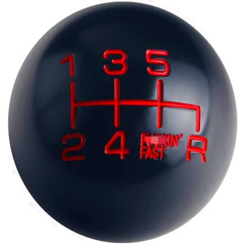 DEWHEL Black/Red Aluminum Fing Fast Shift Knob 6 Speed Short Throw Shifter M10X1.5 M12X1.25 M10X1.25 M8X1.25