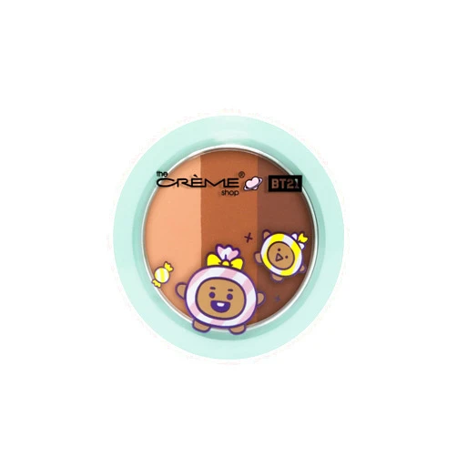 The Crème Shop | BT21 Baby SHOOKY Ultra-Pigmented Eyeshadow Trio - Cookies & Creme