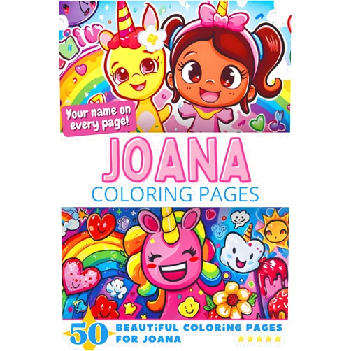 By Pick-A-Page Publishing (Author) Joana Coloring Pages: Wow-Effect! Your name on every page - Joana coloring book - 6x9