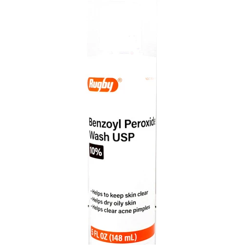 RUGBY LABORATORIES Rugby Benzoyl Peroxide Wash USP 10%, 5 fl oz Bottle