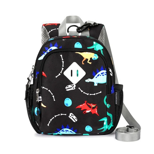 STEAMEDBUN Backpack Leash for Toddlers 1-3: Baby Leash Backpack - Toddler Harness with Leash - Dinosaur Kids Leash Backpack for Boys Girls Black