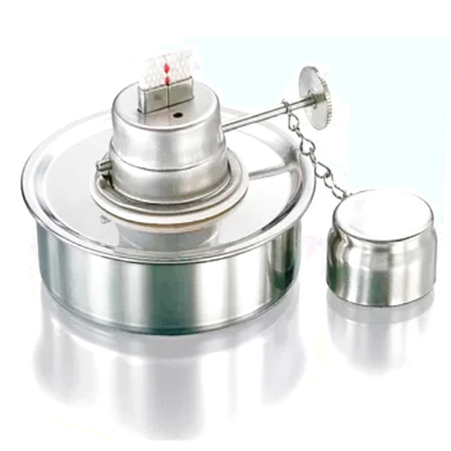 AAProTools 100ml Stainless Steel Alcohol Lamp Thickened Laboratory Chemistry Alcohol Burner Dental Lad Lamp with Screw and Wick DS-1456