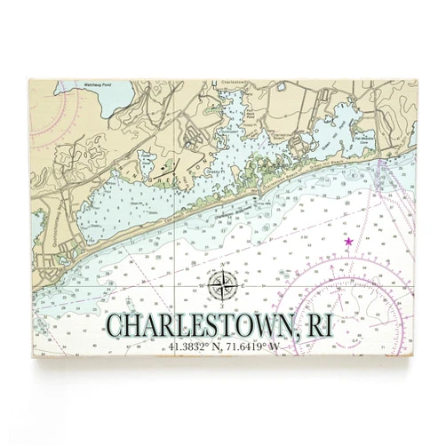 MapMom Charlestown, RI Wood Map Plank Wall Art | 11