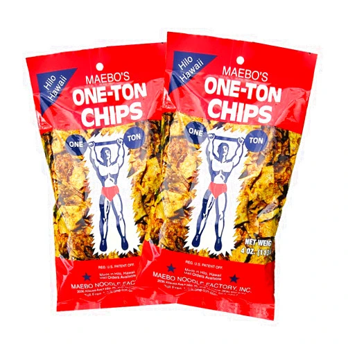 Maebo's One-Ton Chips, Won Ton Chips 4 oz. bag - 2 Pack