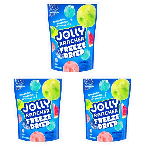JOLLY RANCHER Freeze Dried Original Fruit Flavored Candy Bag, 3.1 oz (Pack of 3)