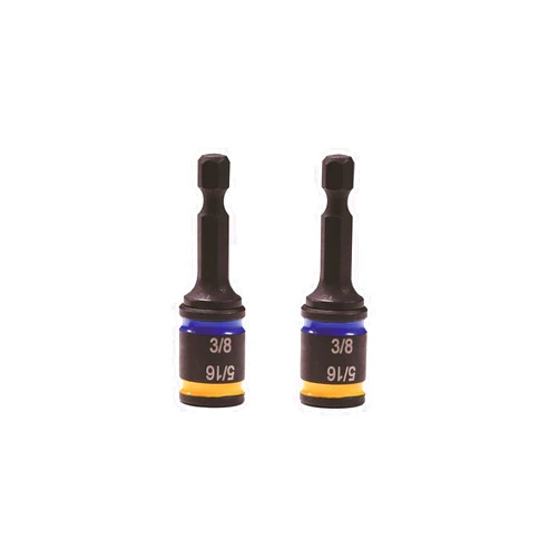 Malco C-RHEX® 5/16 in. & 3/8 in. SAE 2in Shaft Length (2 Pack) Cleanable, Reversible, Magnetic Hex Drivers | Impact Rated | Flip Bit | Flip Socket (MSHC1) 2 Pack