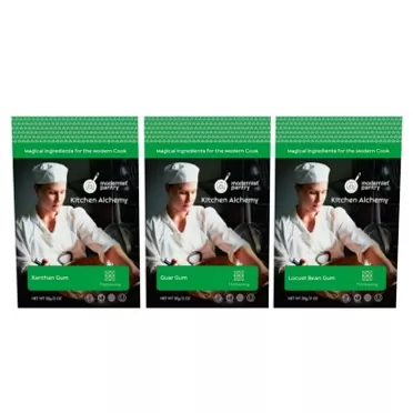 Modernist Pantry Xanthan Gum + Guar Gum + Locust Bean Gum Value Pack ⊘ Non-GMO ❤ Gluten-Free ☮ Vegan ✡ OU Kosher Certified - 150g/6oz