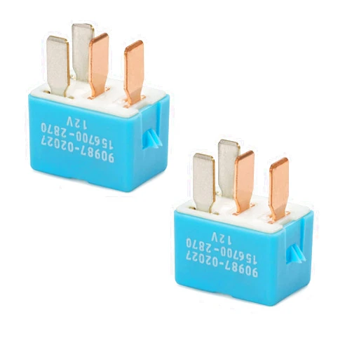 GROBARPART 90987-02027 12V Relay 2 pcs 4 pin AC Relay Air Conditioning Relay Compatible with Toyota AVALON COROLLA CAMRY TUNDRA TACOMA RAV4 4RUNNER Compatible with LEXUS RX350 IS300 GX460 90080-87026 90987-02028