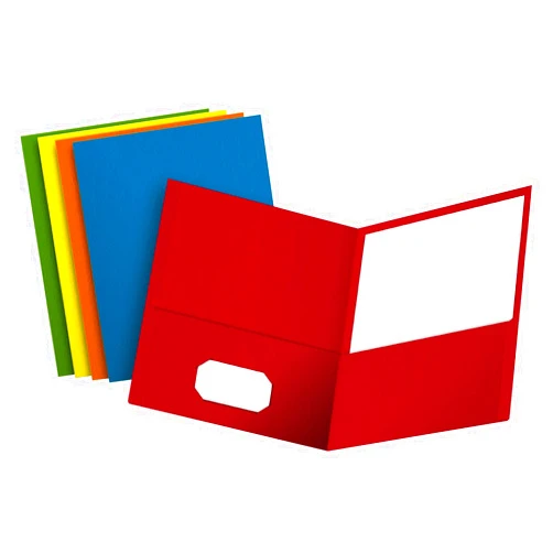 Oxford Two-Pocket Folders, Assorted Colors, Letter Size, 25 per box (57513)