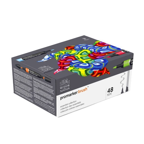 Winsor & Newton ProMarker Brush Set, 48 Count, Essential Collection
