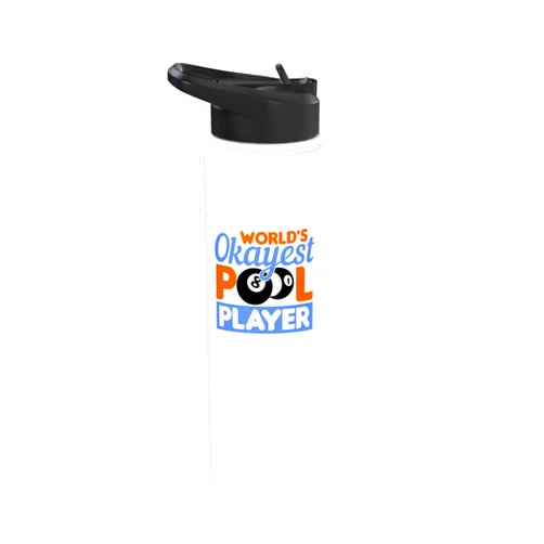 Billiards Snooker Billiards Worlds Okayest Pool Player 8 Ball Stainless Steel Insulated Water Bottle