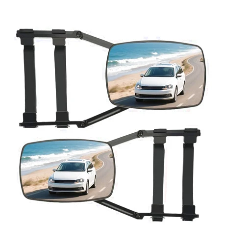 KEVIDA Towing Mirrors Extenders, Clip-on Side Mirror Extensions for Towing, Adjustable 360 Degree Rotation Dual View Tow Mirrors for Vehicle Car Truck Trailer, 2 PCS