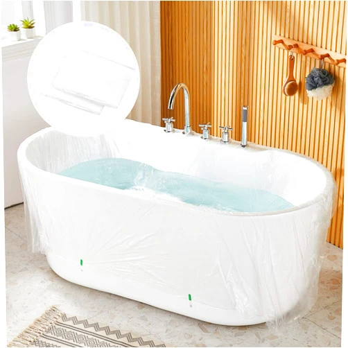 YULONG Lab 15 Pcs Disposable Bath tub Liners Large (102x47'), Bathtub Cover Liner, Bathtub Liner for tub for Travel and Household, Portable Bath tub Plastic Bag