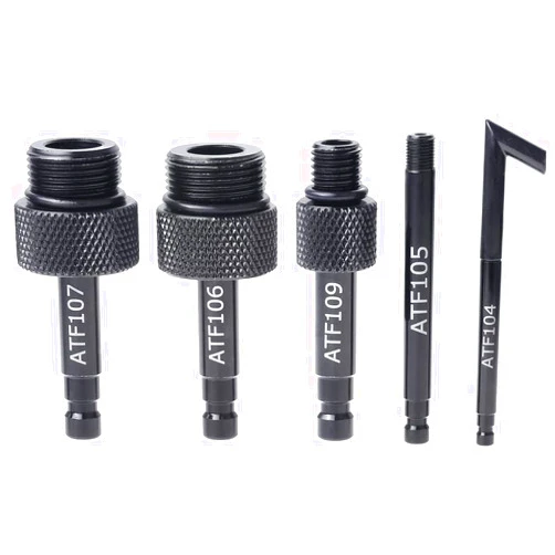 YHXGLJDKA Transmission Automatic Fluid Oil Filling Filler Adapter Compatible with VW Audi 09G 01J 722.9 CVT DSG ATF Benz 722.9, 5PCS ATF Adaptor Set Automatic Transmission Fluid Oil Filling Filler Adapter