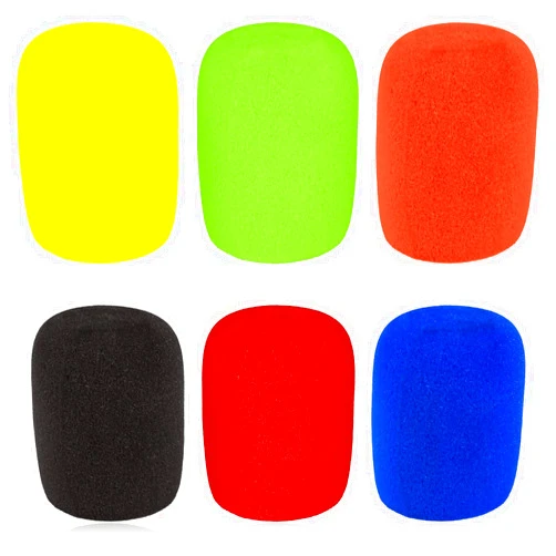 KALIONE 6 Pcs Mic Foam Covers Colorful Microphone Covers Reusable Foam Mic Cover Microphone Cover Washable Mic Windscreen for Most Handheld Microphones(6 Colors)