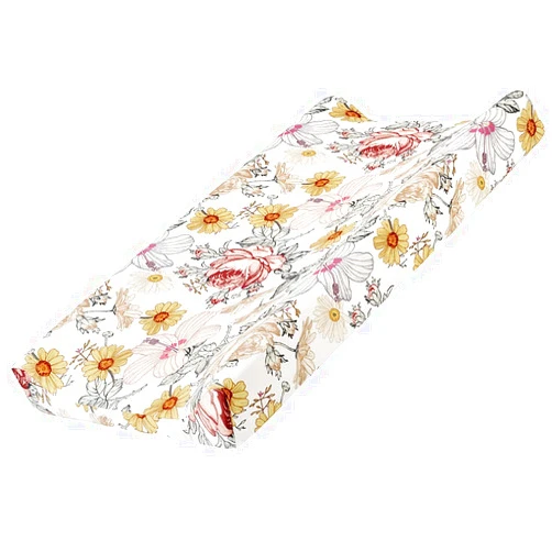 Winmany Baby Floral Diaper Changing Pad Cover Cradle Mattress Sheets, Infant Stretchy Fabric Changing Table Cover Changing Mat Cover Baby Nursery Diaper Changing Pad Sheets 32''X 16'' (Floral)