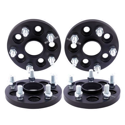 DCVAMOUS 4PC Black 5x4.5 Hubcentric Wheel Spacers 15MM with 12x1.5 Studs Compatible with Honda A-cura 5 Lug 5x114.3 for 1998-2024 Accord (5 Lug) | 2006-2024 Civic | 1997-2024 CRV | TSX RDX