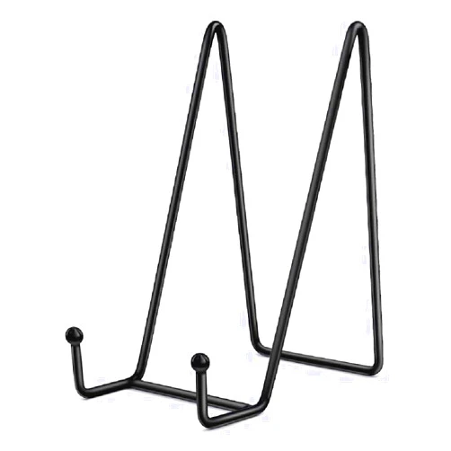 Fivekim Display Stands Metal Frame for Picture Decorative Plate Book Photo Easel Artistic Work Home Office Ornaments Plate Display Stands Wood