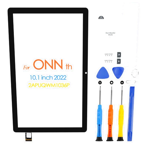 ARSSLY Digitizer for Onn 10.1 inch Tablet Touch Screen Replacement for Onn 10.1 inch Tablet 2022 2APUQWM1036P Touchscreen Front Glass Panel with Repair Tools (Not LCD Screen)