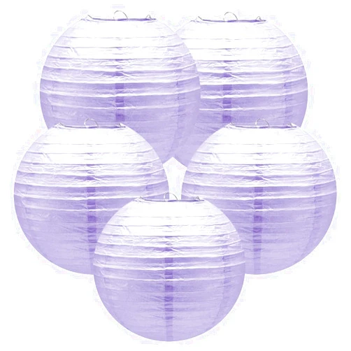 TopAAA 10 Inch Purple Chinese Japanese Paper Lantern Lamp(Set of 5, Purple)