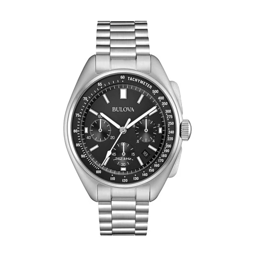 Bulova Men's Archive Series Lunar Pilot 6-Hand Chronograph High Performance Quartz Stainless Steel, Sapphire Crystal Style: 96B258
