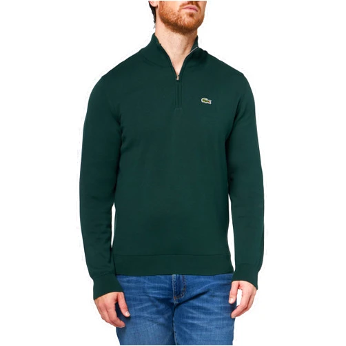 Lacoste Men's Long Sleeve Quarter-Zip High Neck Sweater