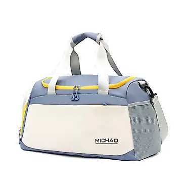 LEASOUL Gym Duffle Bag Waterproof Sports Duffel Bags Travel Weekender Bag for Men Women Overnight Bag with Shoes Compartment Blue