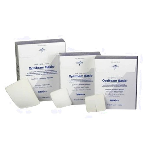 Medline MSC1133Z Optifoam Basic Non-Adhesive Dressings, 3