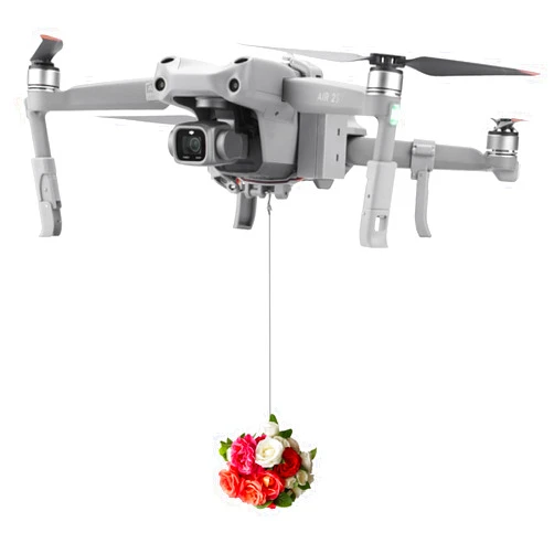 FlySimple Mavic Air 2 2S Payload Delivery Airdrop System with Landing Gear Kit for DJI Mavic Air 2 Air 2s Transport Release Fishing Bait Drone Thrower Accessories