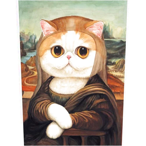 Wonfar Mona Lisa Diamond Painting Girl with Pearl Earrings Cartoon Diamond Painting DIY Wall Decoration Round Drills Gems Het Meisje Met De Parel (30*40cm, Mona Lisa)