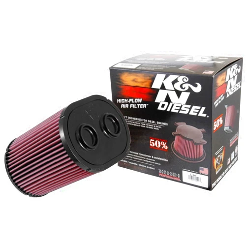 K&N High-Flow Original Lifetime Engine Air Filter: Increase Power & Towing, Washable, Premium, Replacement Air Filter: Compatible with 2017-2019 Ford Truck Super Duty V8 (F250, F350, F450, F550)E-0644