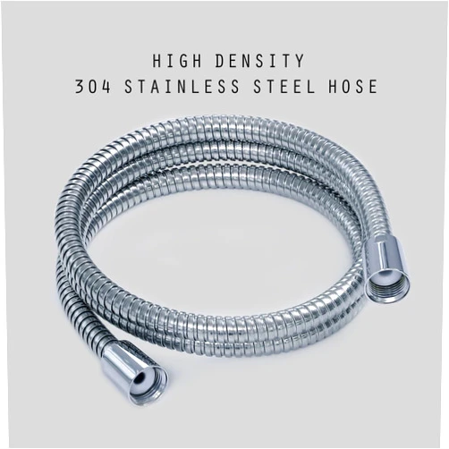 JAKARDA Shower Hose Replacement,72-inch 304 Stainless Steel Extra Long Hand Held Shower Hose Chrome With Brass Fitting (72-inch, Chrome)
