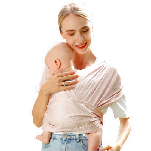 MOMTORY Baby Carrier Wrap，Easy to Wear Baby Sling Wrap, Newborn to Toddler Carrier 7-50 lbs, Cooling Fabric Lightweight Adjustable Baby Carrier