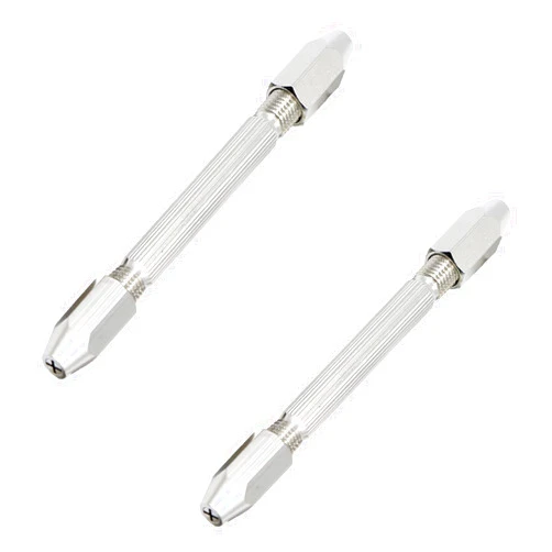 QYNuLi 2 Pcs Double Ended Pin Vises DIY Hand Drills Manual Hand Push Drills for Drilling Wood Linden Seed Bone Horn Amber Olive Stone Walnut
