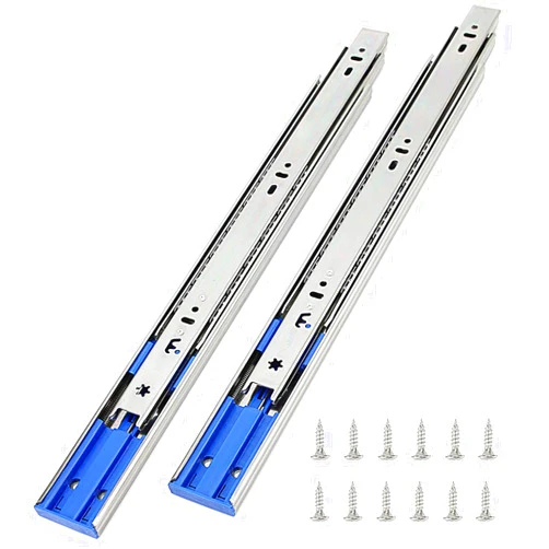 Tobinice 10 Pairs of 18 Inch Hardware 3-Section Soft Close Full Extension Ball Bearing Side Mount Drawer Slides,100 LB Capacity Drawer Slide
