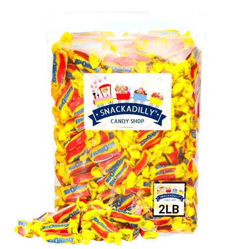 Snackadilly Bit O Honey Retro Candy 2Lbs (About 136 pieces) Bulk 32 oz Bag Fresh & Tasty Honey Almond Candy Packed By Snackadilly