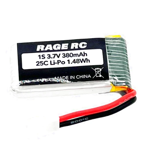 Rage R/C RGR4533 3.7V 380mAh 1S Lipo Battery; Jetpack Commander XL