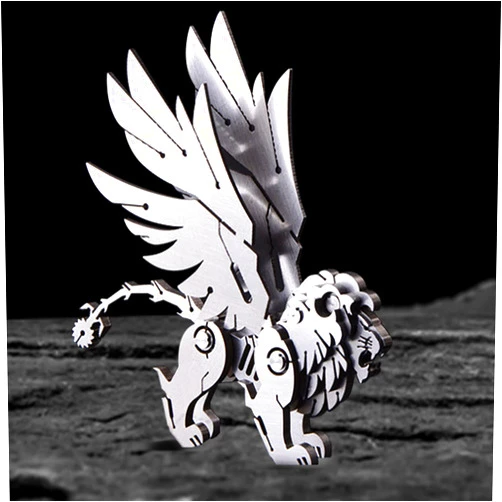 Microworld 3D Metal Puzzle, Mechanical Scorpion Lion Metal Model Kits, Steel Warcraft Collection Challenge Brain Teaser DIY Art Craft Decoration Mini Puzzles for Adults Men Boys
