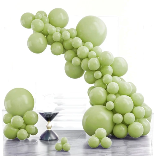 PartyWoo Sage Green Balloons 85 pcs Different Sizes of 18 12 10 5 Inch Matte Olive Boho Dusty Green Eucalyptus Latex Helium Balloon Arch Kit Garland for Wedding Birthday Party Decorations Green-F32