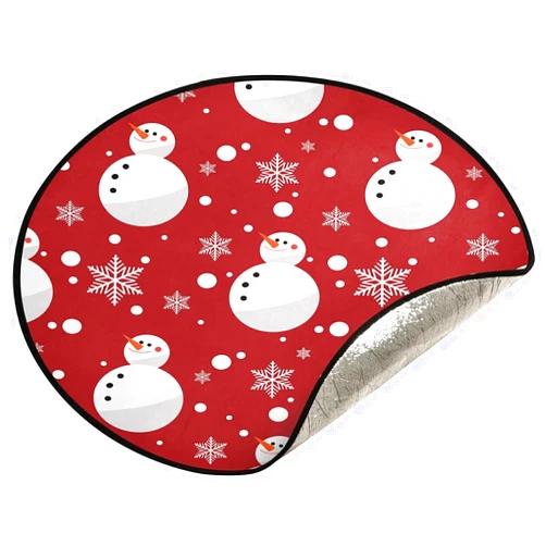 xigua Christmas Snowman Christmas Tree Stand Pad Waterproof Xmas Tree Stand Mat for Halloween,Thanksgiving and Christmas(28.3 Inch)